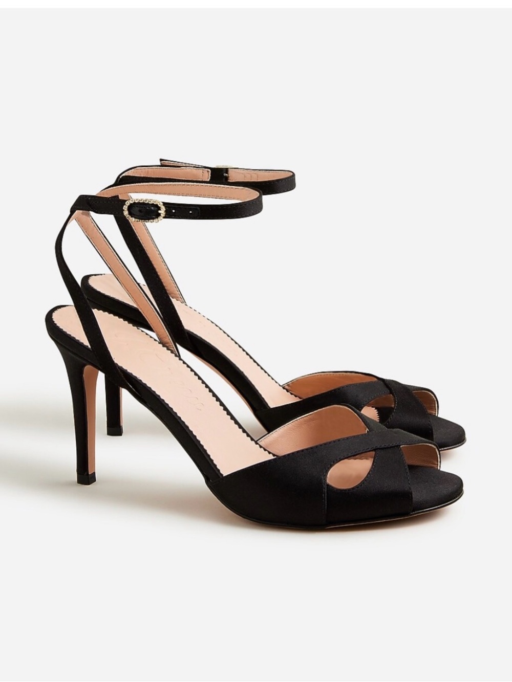 J. Crew NWT Collection Satin Peep Toe Rylie Heeled Sandals size 8